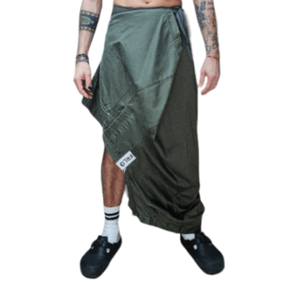 Genderless Apron fit asimmetric skirt