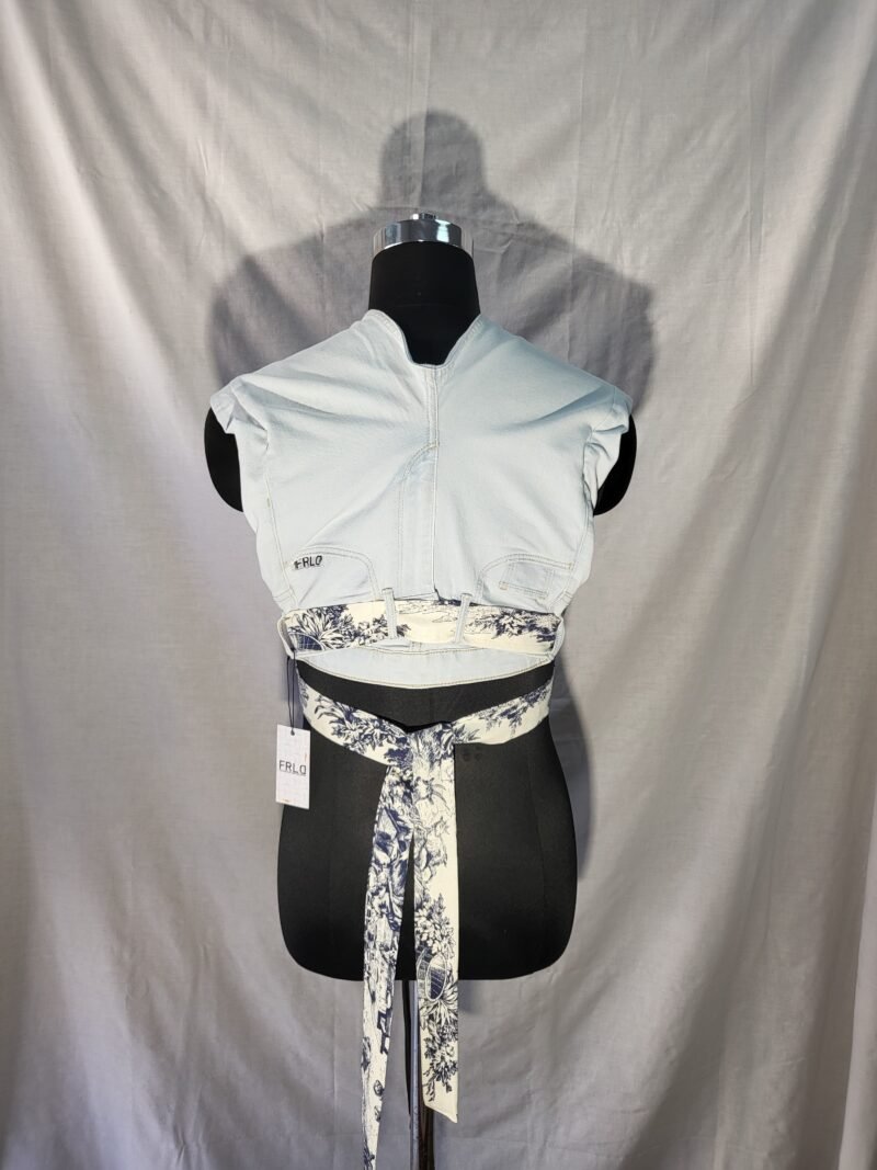 Kimono style upside-down vest